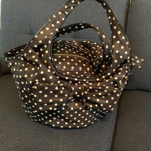 Kate Spade Bow Purse in Black & White Polka Dot